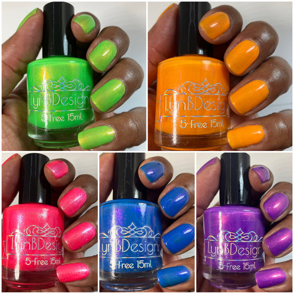 The “Neon Shimmers” Collection 5-free 15ml